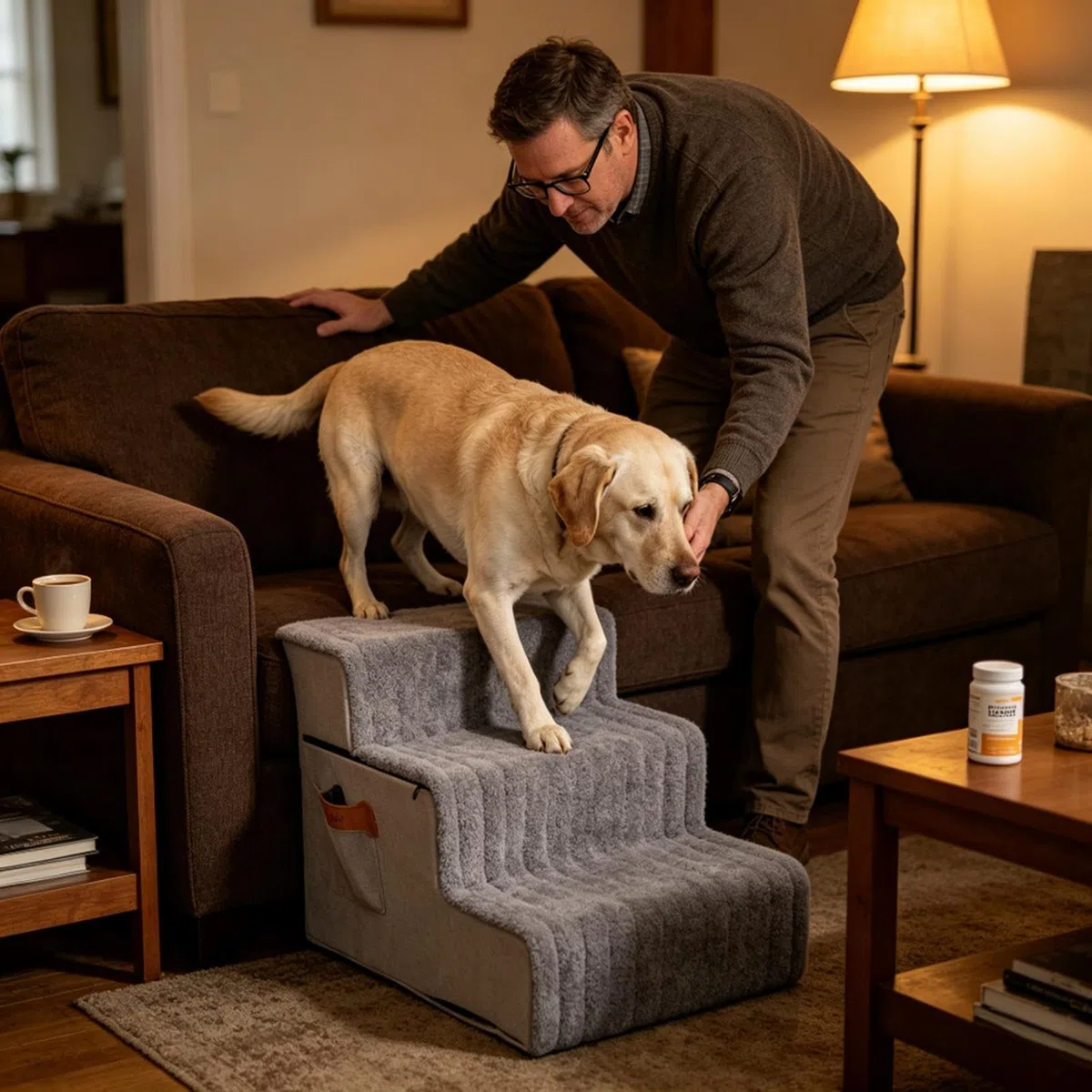 Escalón Canino Accesorio de Mascotas Desmontable Antideslizante y Lavable | Escaleras Felinas Equilibradas Para Perros Mayores Cachorros Pequeños Gatos Balcón Terraza Sofá Apartamento