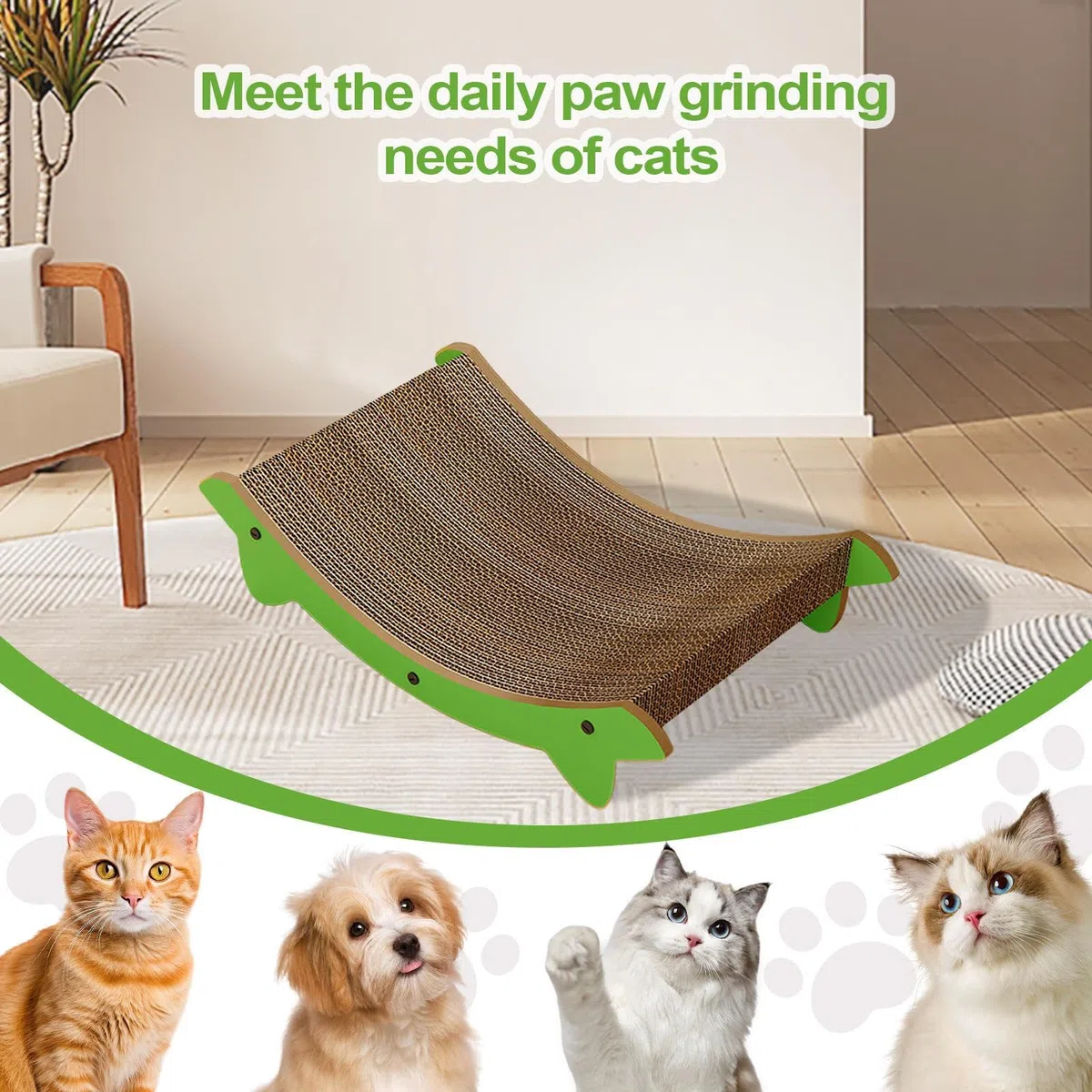 Tablero De Rascado para Gatos Rascador para Gatos Cama Gatito | Accesorios Para Mascotas Protección Para Muebles Contra Arañazos En Alfombra Sofá Pared Puerta Juego Interior Contra