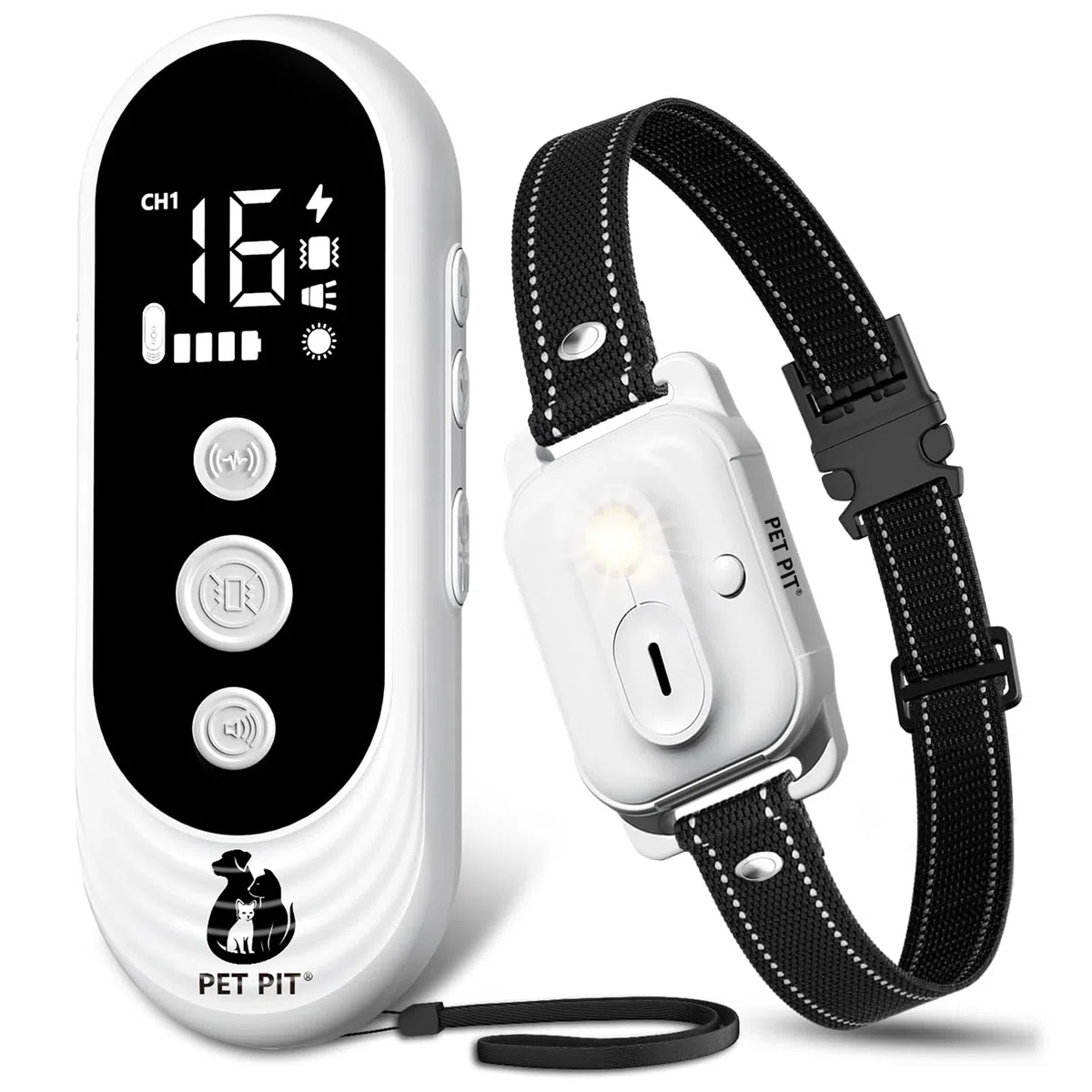 Collier pour Chien Avec Télécommande, Portée jusqu’à 3 km, Fonctions Sonores, Vibration et Lumière, 4 Modes Personnalisables, Étanche IPX7, Rechargeable, pour Utilisation Quotidienne