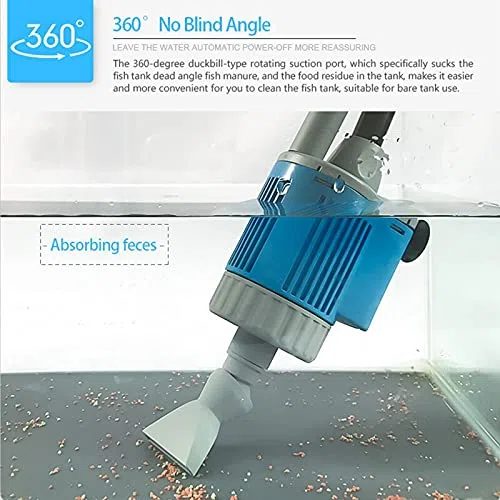 Limpiador Acuario Aquarium Water Cambiar Bomba 20 / 28W Pesca eléctrica Tanque de limpieza Herramienta de limpieza Vacuum Cambiador de agua Limpiador de grava Bomba de filtro de sifón Aspirador Acuari