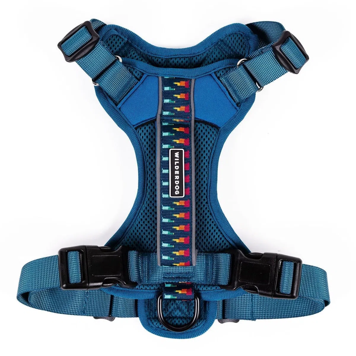 Wilderdog Arnés Ligero para Perro con Correas Reflectantes, tamaño Mediano, Color Azul pacífico