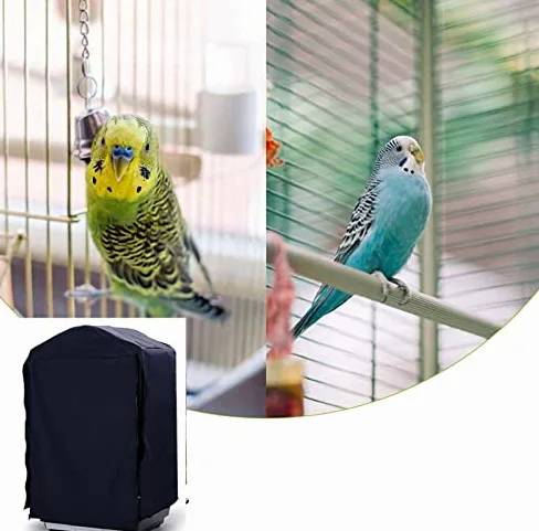 Funda grande para jaula de pájaros, a prueba de polvo, resistente al viento y al sol, funda protectora opaca para loros, protector de invierno y protector a prueba de luz para jaulas de pájaros