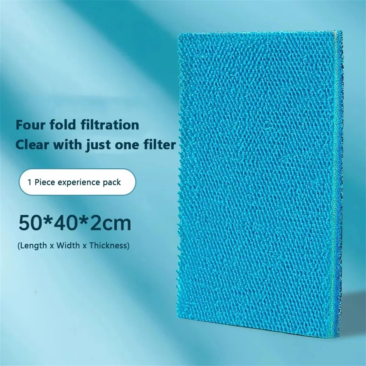 Almohadilla de esponja para filtro de acuario, Esponjas de filtro acuario 4 capas sin pegamento, lavables y recortables(40 x 30cm)