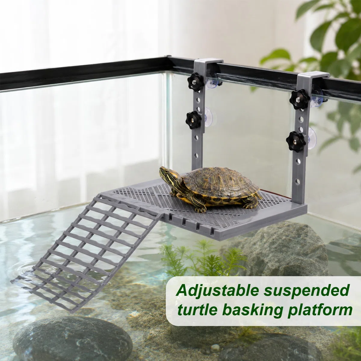 BOXOB Plataforma Colgante Toma Sol Tortugas para Acuario 20-75 Gal