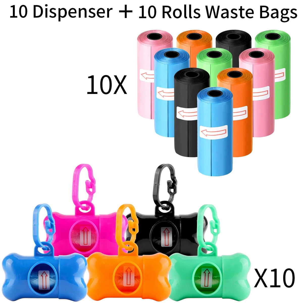 Arroyner - Dispensador de Bolsas de Basura con Forma de Hueso (10 Unidades, Color al Azar)