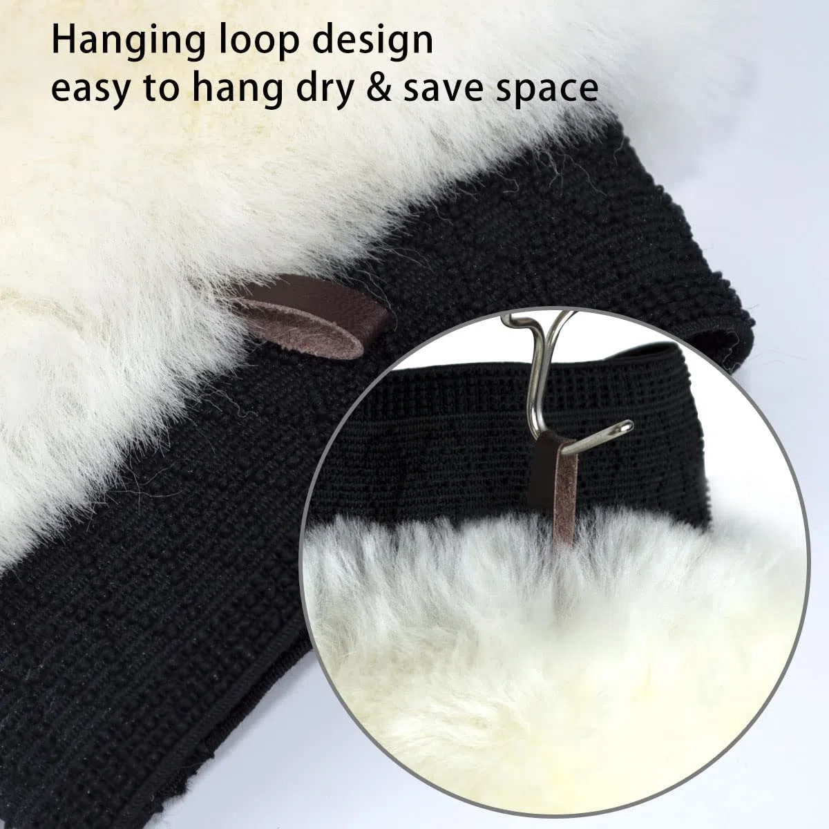Graceful - Par de guantes de piel de oveja ultra suaves para limpiar tachuelas, sillines y bridas, ideales para caballos de piel sensible (blanco, sin dedo)