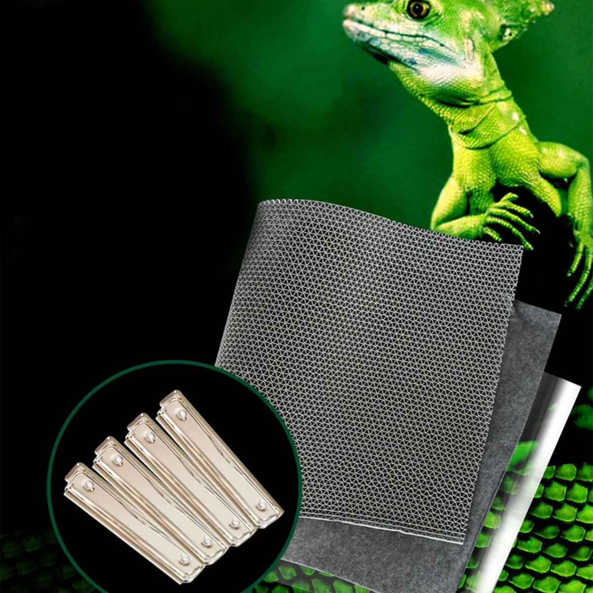 Alfombra impermeable para reptiles, diseño de dragón barbudo, para animales pequeños, hábitats de mascotas