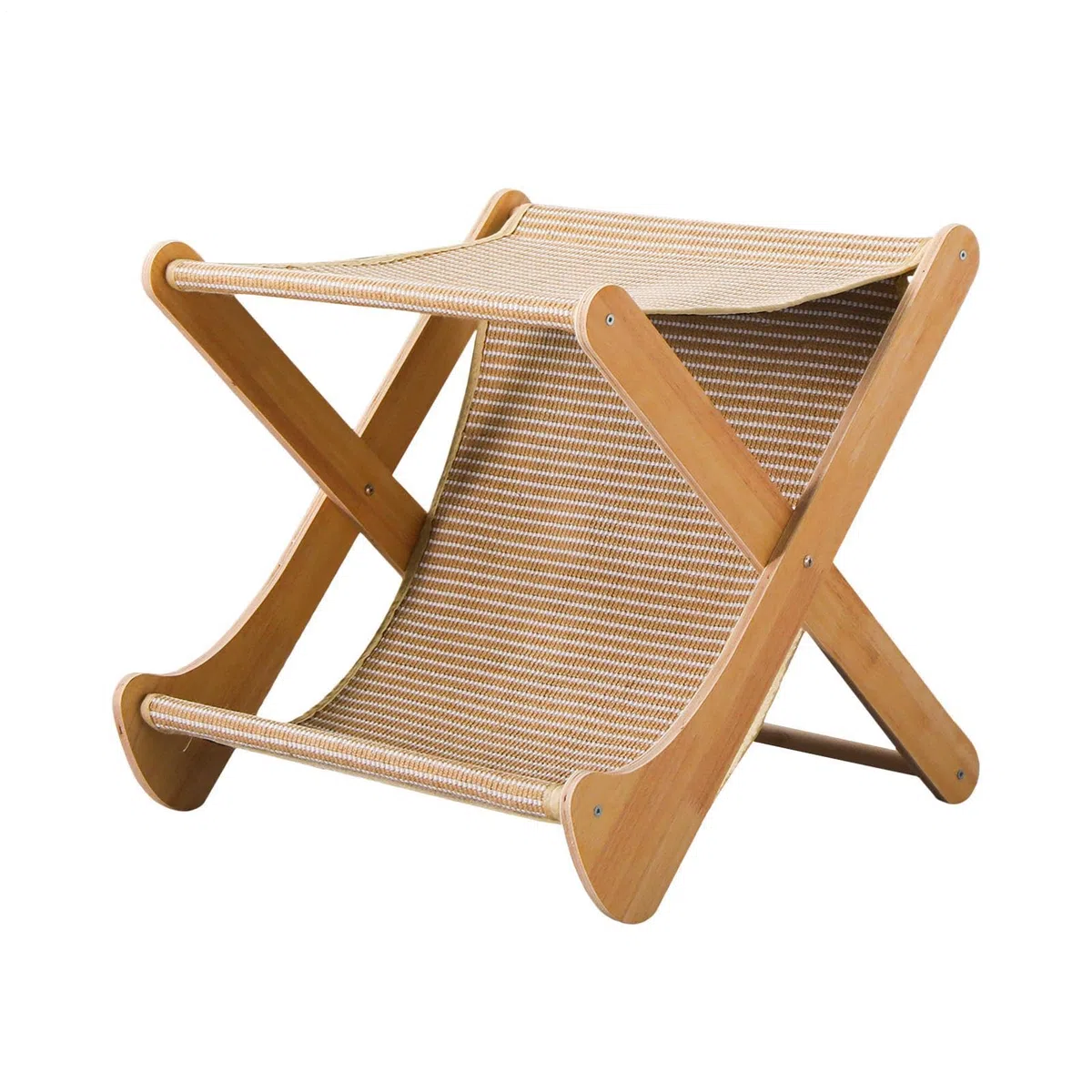 Casa Rascador De Cartón Para Gato Sofá De 2 Capas Plegable Interactivo